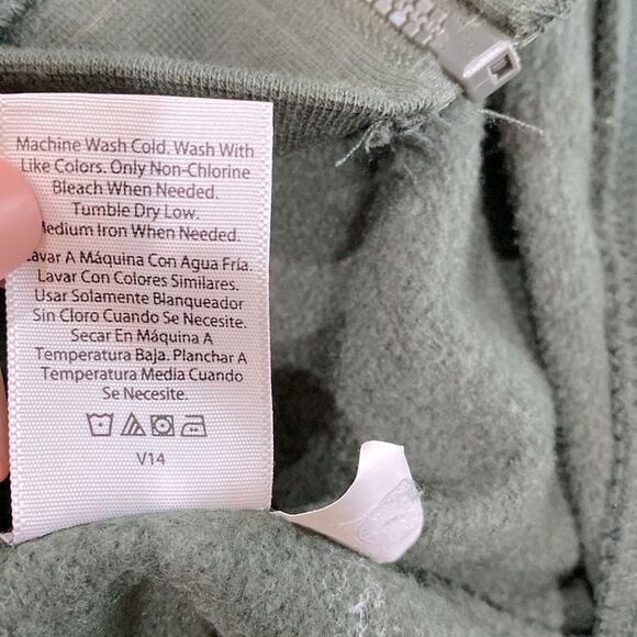 Terra & Sky olive green hooded jacket zippered size 3X - Picture 6 of 6